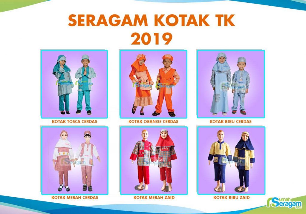 Model Baju Seragam TK Kotak Kotak