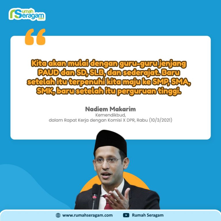 Mendikbud Prioritaskan Vaksinasi Guru